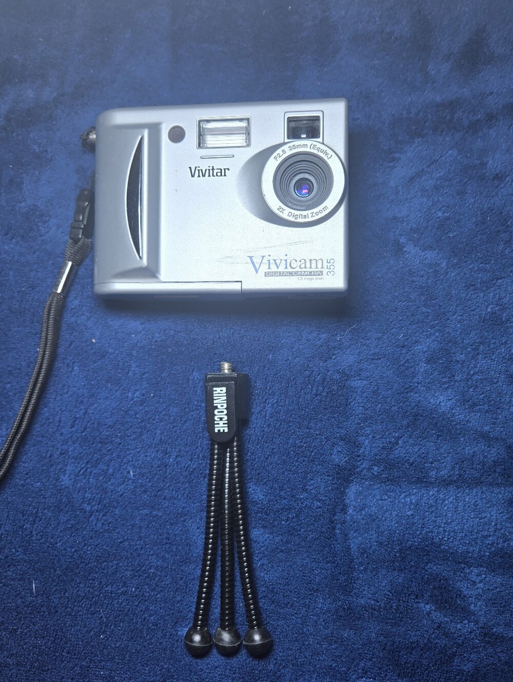 Vivitar Vivicam 355 1.3mp 2x Zoom Digital Camera With Tripod Tested-works